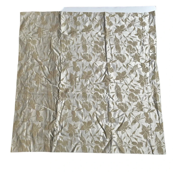 Frette Pair (2) Lux Valentina Euro Sham Ecru Beige Floral Cotton Wool Polyester - Picture 3 of 7